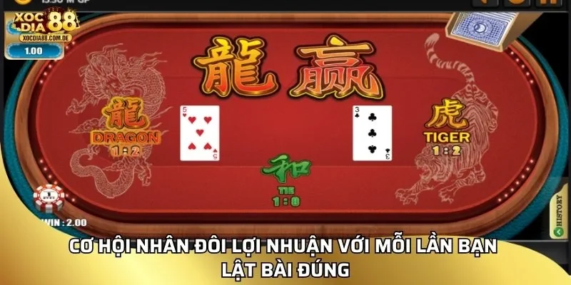 Cơ hội nhân đôi lợi nhuận với mỗi lần bạn lật bài đúng