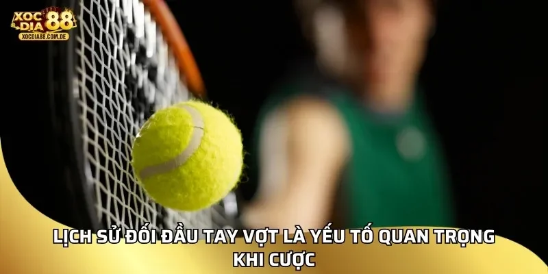 Lịch sử đối đầu tay vợt là yếu tố quan trọng khi cược