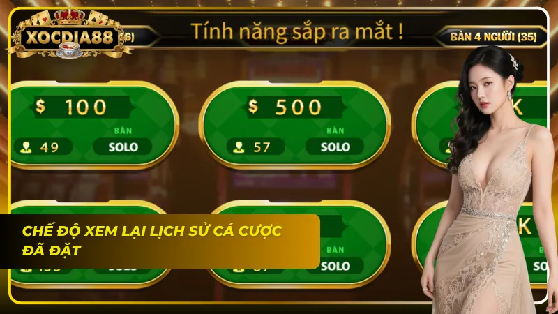 Sòng Bài Xocdia88 sở hữu chế độ xem lại lịch sử cá cược thông minh